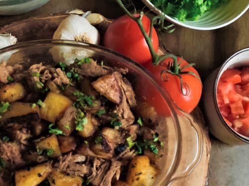 Slow Cooker Enchilada Pork Bowl | Easy Pork Dinner | Slow Cooker Pork Recipes | Budget Friendly Enchilada Meals